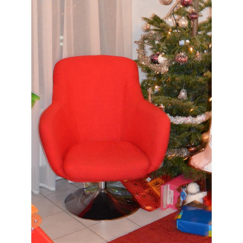 rode Draaiende fauteuil