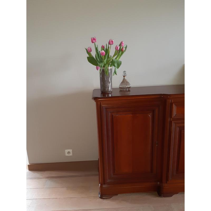 heel mooie eettafel in echt kersenhout (optie om eventueel samen te kopen met 6 stoelen, dressoir met of zonder marmer, buffettafel, salontafeltje)