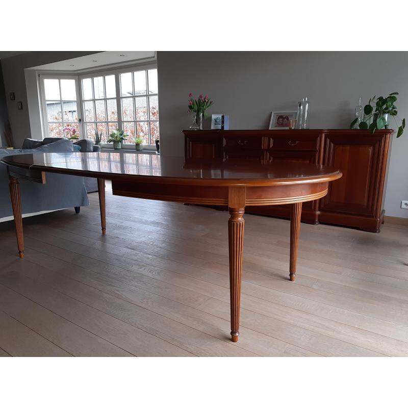 heel mooie eettafel in echt kersenhout (optie om eventueel samen te kopen met 6 stoelen, dressoir met of zonder marmer, buffettafel, salontafeltje)
