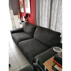 Salon donkergrijs stof