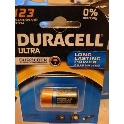 DURACELL CR123A - 3 volt Lithium Ultra NIEUW