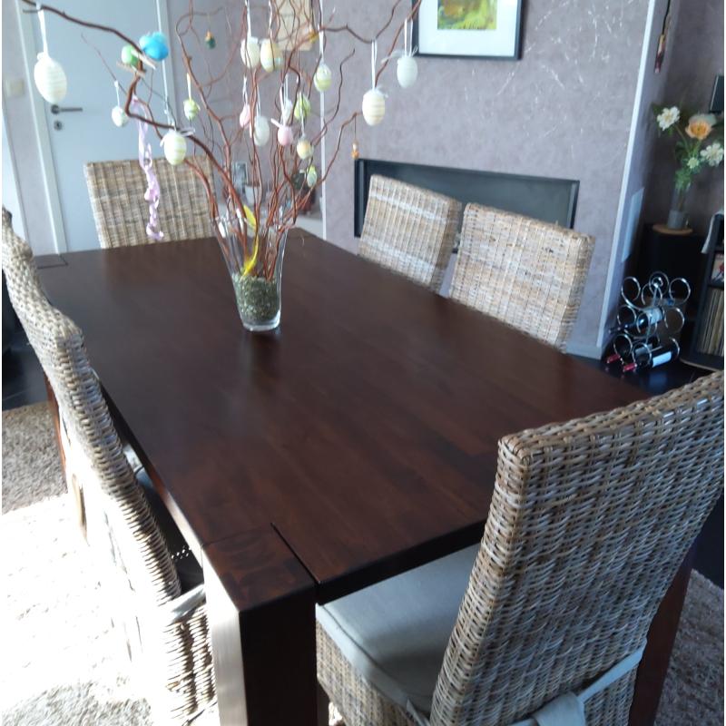 Massief kersenhout eettafel te koop