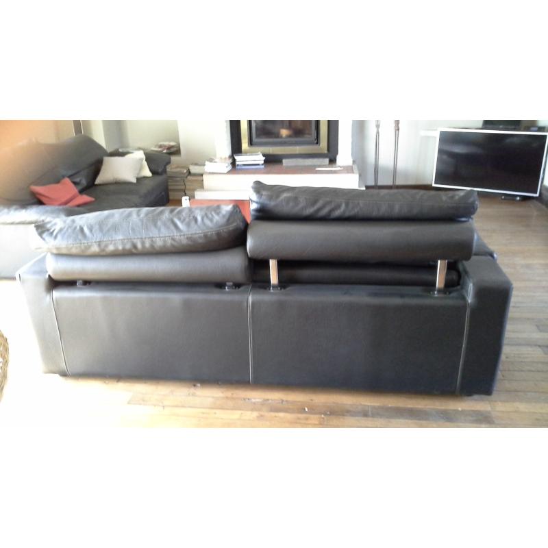 te koop: rieten zetels en lederen fauteuil 3- zit