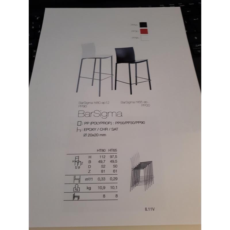 2 bar/keukenstoelen Italiaans design by Perfecta