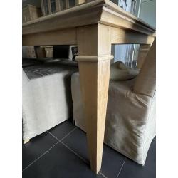Eiken rechthoekige eettafel