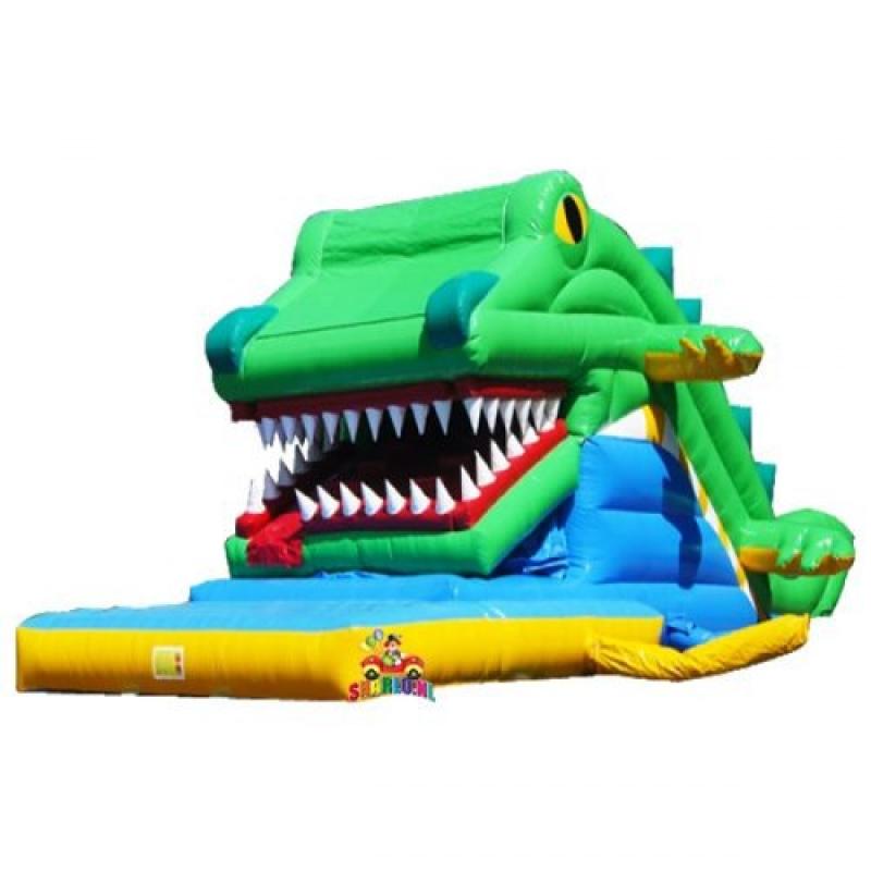 Te koop happende krokodil van jb inflatables Springkussen Glijbaan