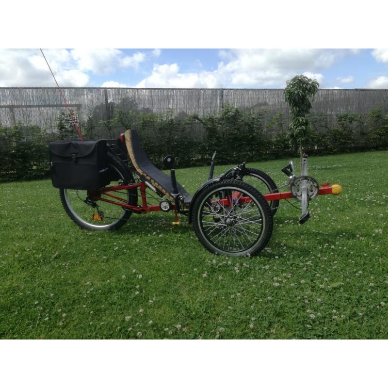 Zelfbouw driewiel ligfiets te koop