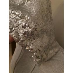 BLIKVANGER hoodie glitterkap en wit opschrift 'influencer'
