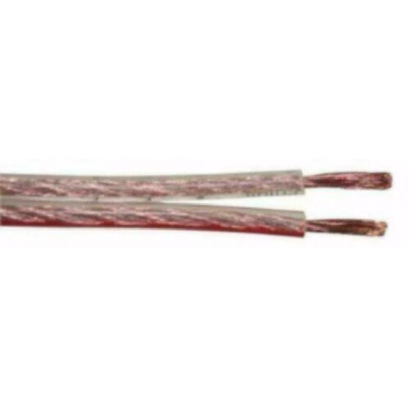 Transparante luid speaker kabel 2 x 4 mm² [per meter]