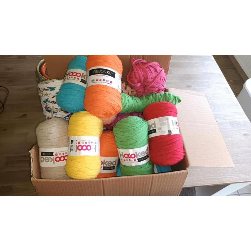 Lot Hooked ribbon xl breigaren /haakgaren