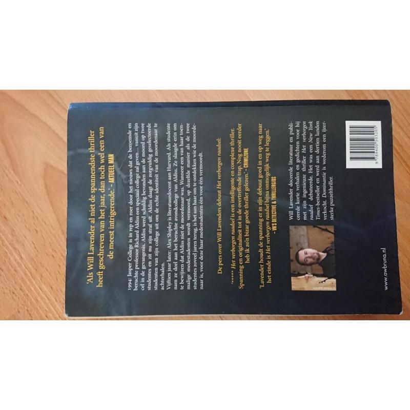 Will Lavender literaire thriller