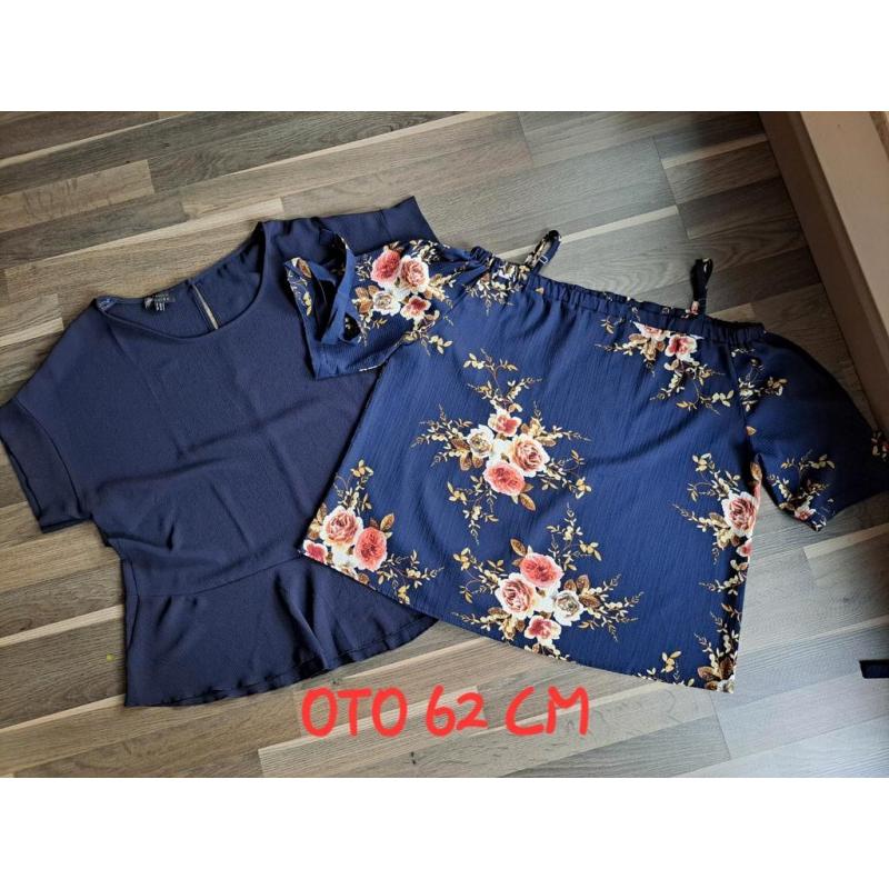 Set 2x blouse mt 48, L'Histoire de Louise, blauw