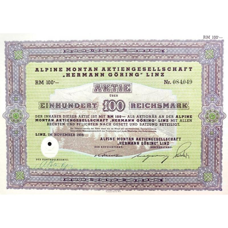 Alpine Montan AG "Hermann Göring" 1939