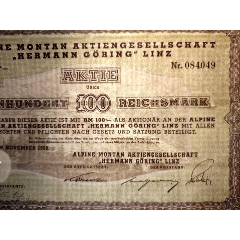 Alpine Montan AG "Hermann Göring" 1939
