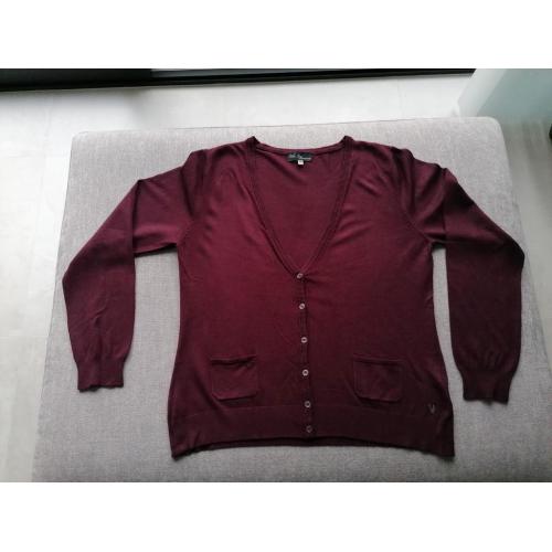 Bordeaux rode cardigan van Villa Joy, XXL