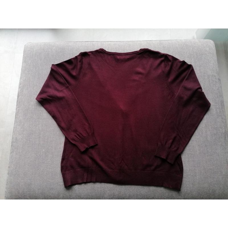 Bordeaux rode cardigan van Villa Joy, XXL