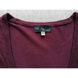 Bordeaux rode cardigan van Villa Joy, XXL