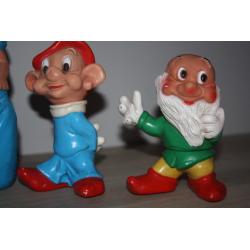 piepfiguren : Sneeuwwitje + 5 dwergen , +- 25 en 15 cm