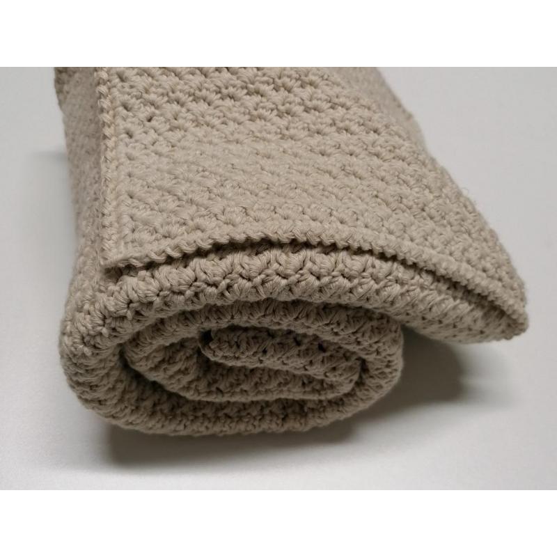 Gehaakte omslagdoek/babydekentje met katoen. NIEUW !