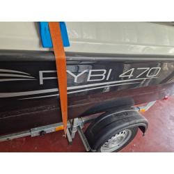 boot met motor 15 pk trailer