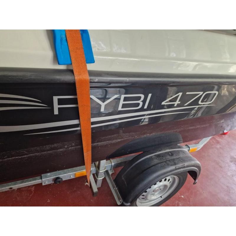 boot met motor 15 pk trailer