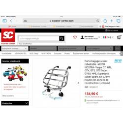 Vespa gts bagagerek vooraan
