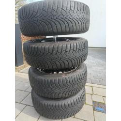 WINTERBANDEN 4x Goodyear 205/55R16 met velg! (Incl staander