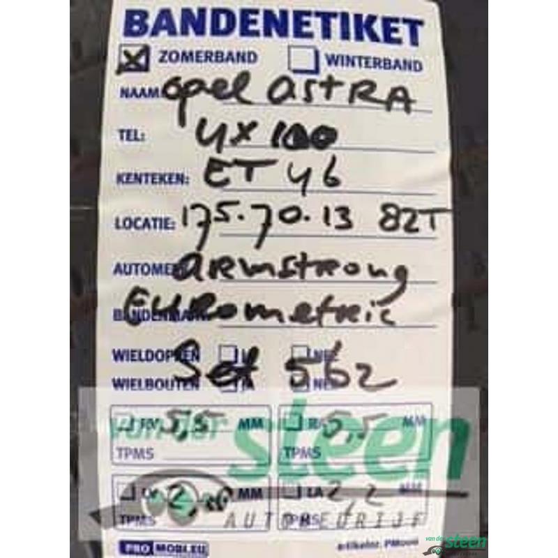 175-70-13 82T Opel Astra APK Budget zomerbanden met velg 4 x