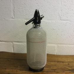 Soda Sifon van gehard glas met chroom versiering