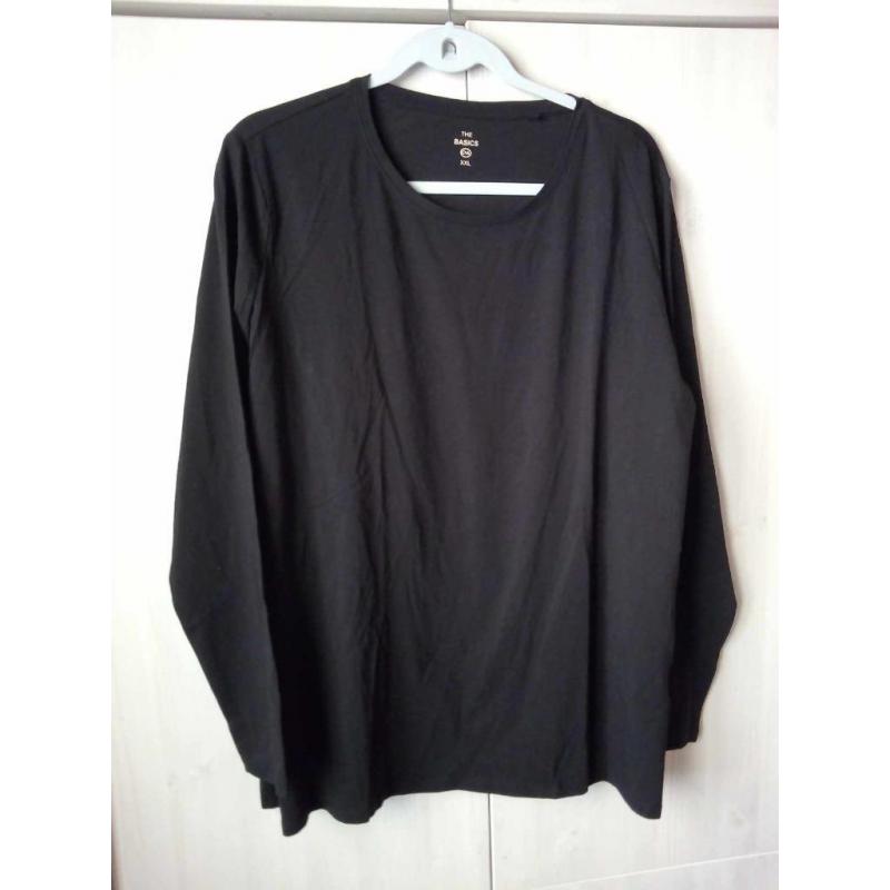 2 truitjes zwart basic xxl c&a