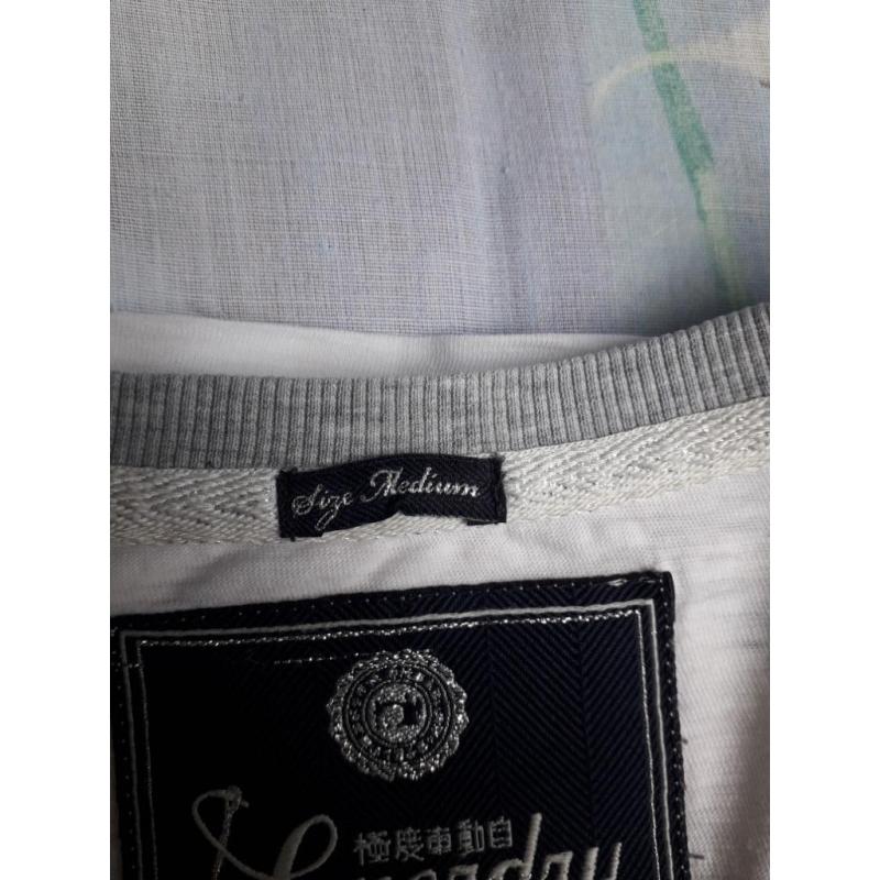 Wit grijze t-shirt Superdry maat M