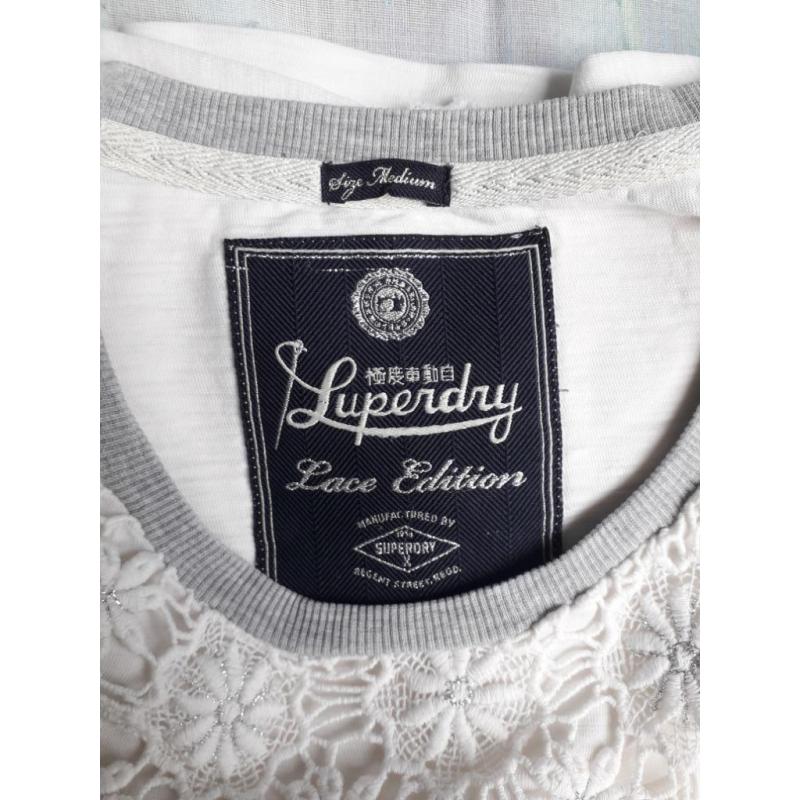 Wit grijze t-shirt Superdry maat M