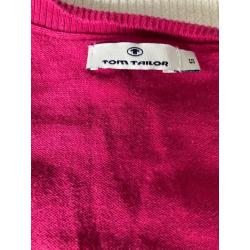 Tom Tailor trui gilet roos rood maat s