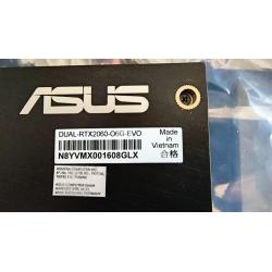 Asus Geforce RTX 2060 DUAL-RTX2060-O6G-EVO