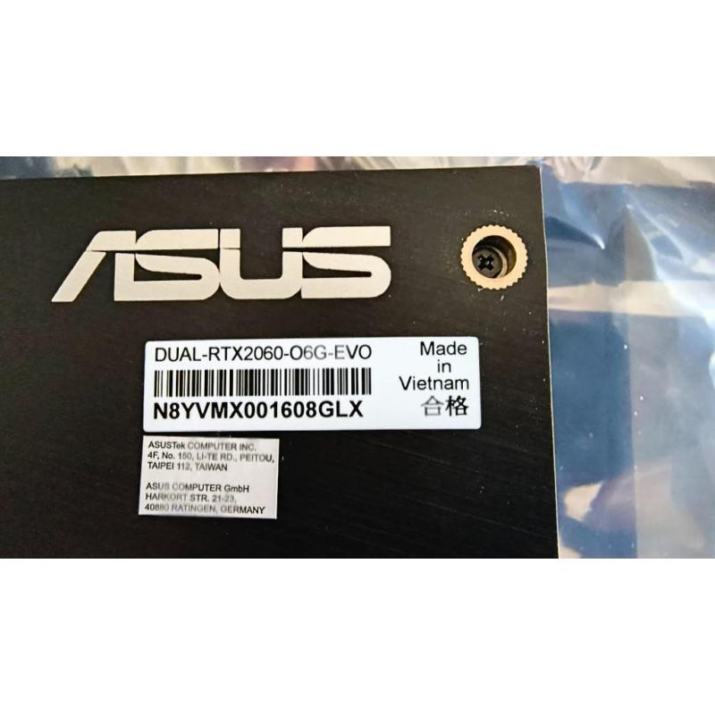 Asus Geforce RTX 2060 DUAL-RTX2060-O6G-EVO