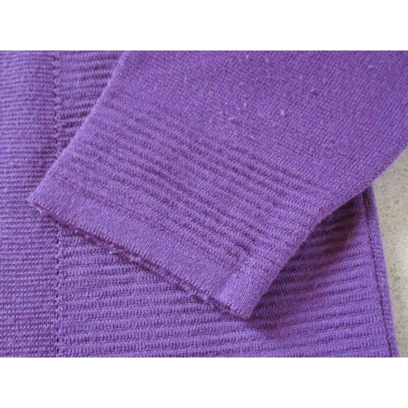 Paarse trui tricot cardigan met rits - maat L - OPRUIM
