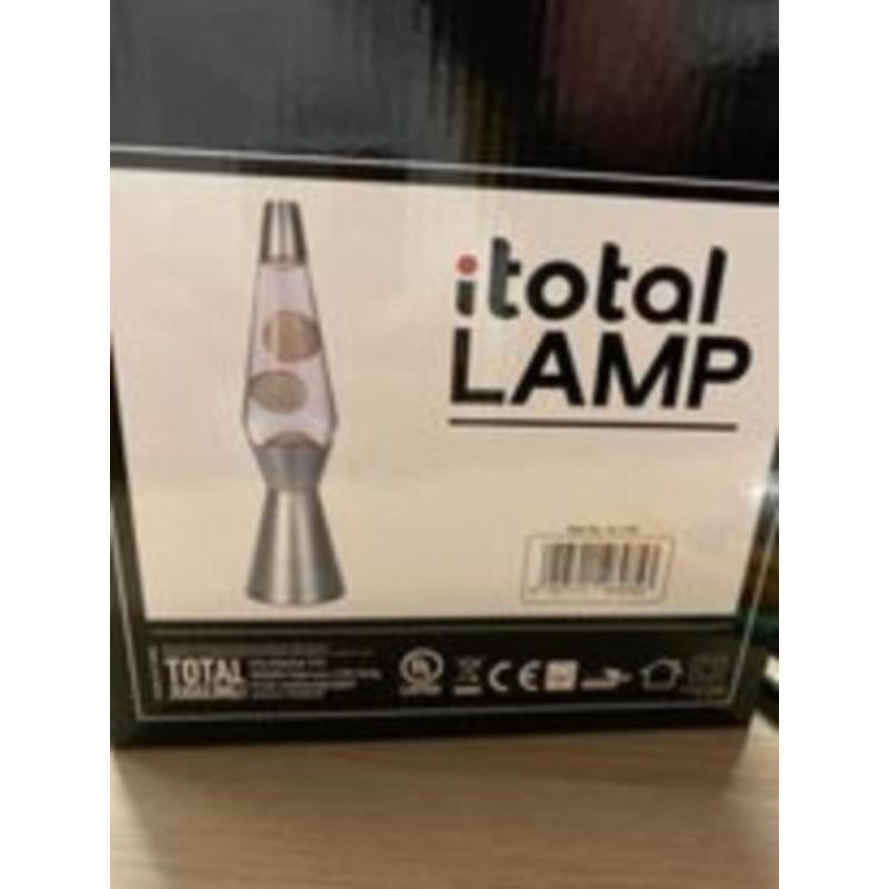 Lavalamp raket transparant/wit XL1785 demonstratiemodel