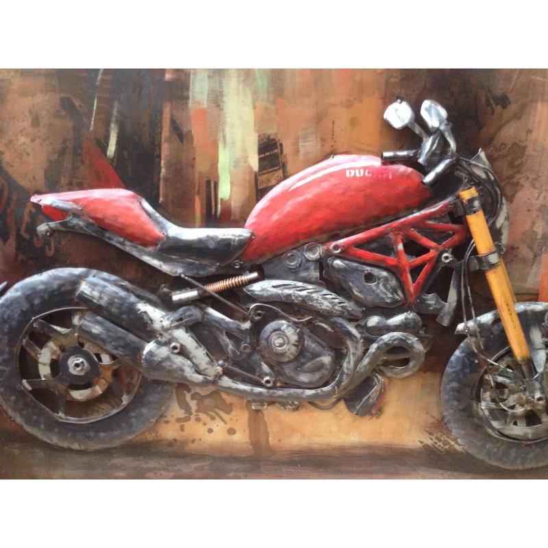 Uniek metalen Ducati kunstwerk