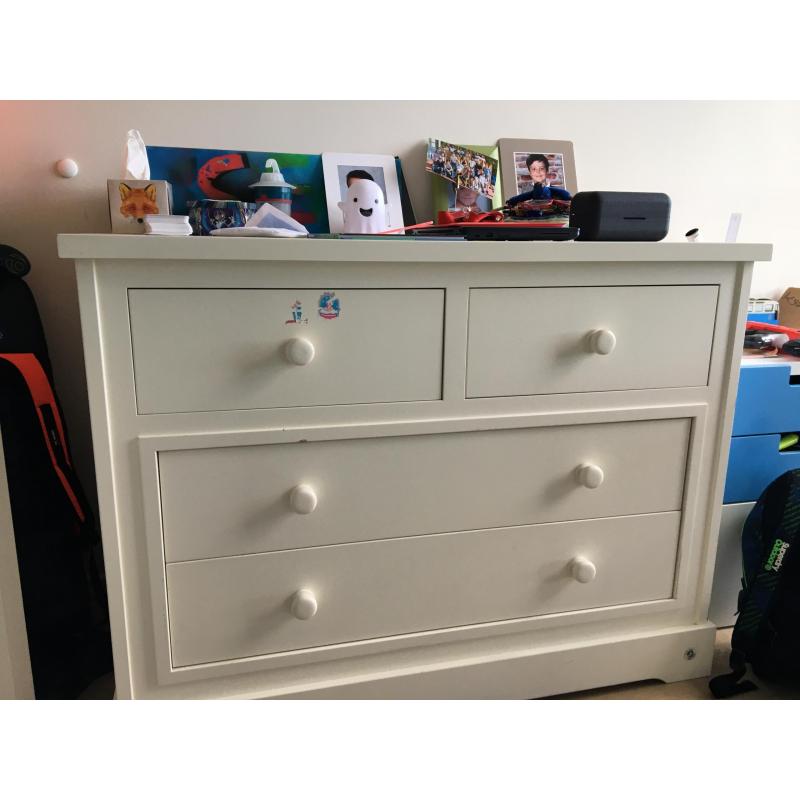 Commode, ladekast Woodwork witt, kinder of junior kamer