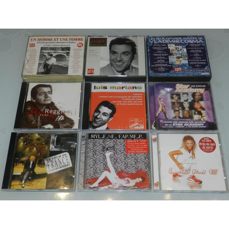 100-tal CD's pop, schlager, klassiek, wereld, metal, ...