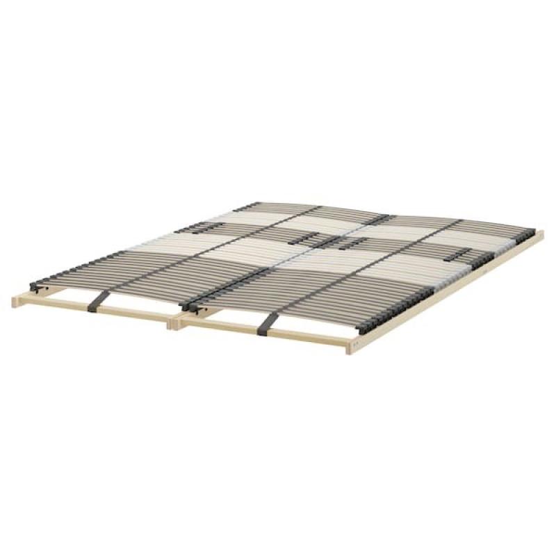 Tweepersoonsbed (Ikea MALM)  & 2 lattenbodems