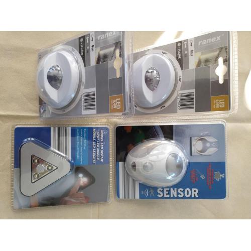 Set van 3 LED stekker/nachtlichtjes mobiel LED spotje