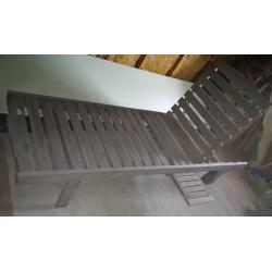 Houten ligzetel