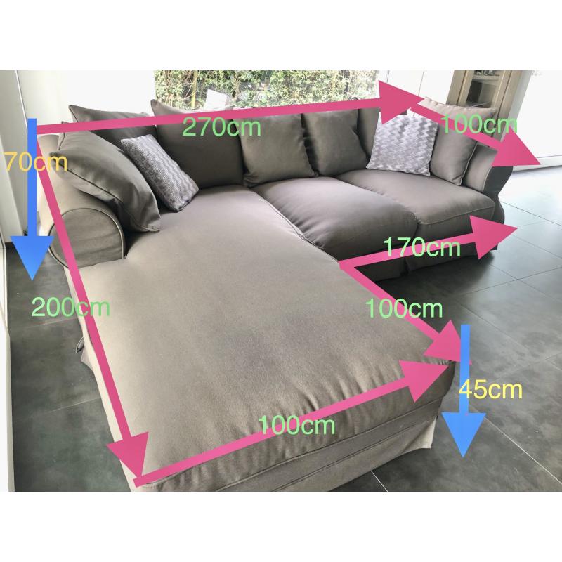 KOOPJE: leuke zetel met longchair!