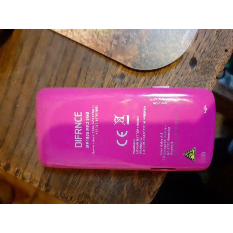 Roze MP4 speler Difrnce
