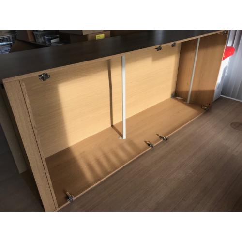 IKEA  PAX kleerkastcombinatie van 2 m 50 breed eikmotief met witte scharnier deuren
