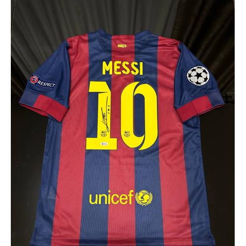 Lionel Messi Jersey Barcelona Handgesigneerd Beckett Authenticatie