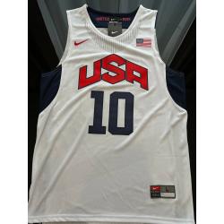 Jersey USA KOBE BRYANT # 10 gesigneerd gesigneerd Wit PSA / DNA
