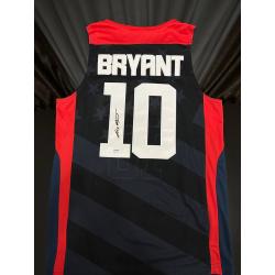Kobe Bryant USA donkerblauw / rood Handgesigneerde Jersey PSA / DNA authenticatie
