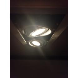 200m2 systeem plafond met led verlichting 20 dubbelspots en 20 enkel